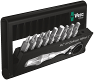 Wera 05073645001 - 9 pièces - Hexagonal (métrique) - Phillips - Pozidriv - Torx - PH 1, PH 2 - PZ 1, PZ 2 - TX15, TX20, TX25 - 4,5 mm
