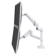 Ergotron Série LX 45-492-216 - 18 kg - 61 cm (24") - 75 x 75 mm - 100 x 100 mm - Réglage de la hauteur - Blanc