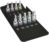 Wera 8740 C HF - Jeu de douilles - 1/2" - Métrique - 9 têtes - 4, 5, 6, 7, 8, 10, 12, 14, 17 mm