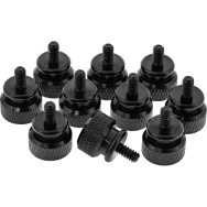 Vis moletées en aluminium InLine, 10 pièces, noires