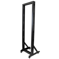 Rack serveur StarTech 42U à 2 montants avec roulettes (ouvert)