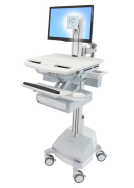 Ergotron StyleView - Chariot multimédia - Aluminium - Gris - Blanc - Aluminium - Plastique - Acier zingué - Écran plat - 16,8 kg - 61 cm (24")