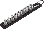 Wera 05003883001 - Jeu de douilles - 1/4" - Métrique - 9 têtes - 5, 5, 5, 6, 7, 8, 10, 11, 12, 13 mm
