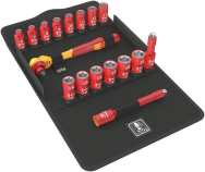 Wera 8100 SB VDE 1 - Jeu de douilles - 17 pièce(s) - Noir, Rouge - Manche à cliquet - 1 pièce(s) - 3/8"