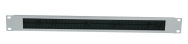Cadre de rack avec brosse passe-fils - Gris RAL 7035 - 1U (19")