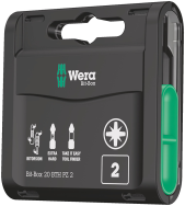 Wera 20 BTH PZ 2 - 20 pièces - Pozidriv - PZ 2 - Métal, Plastique - Plastique