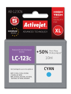 Cartouche d'encre Activejet AB-123CN cyan 10 ml remplace Brother LC123C