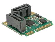 Delock 95260 - Mini PCI Express - SATA - Profil bas - Asmedia ASM1061 - 6 Gbit/s - Boîtier