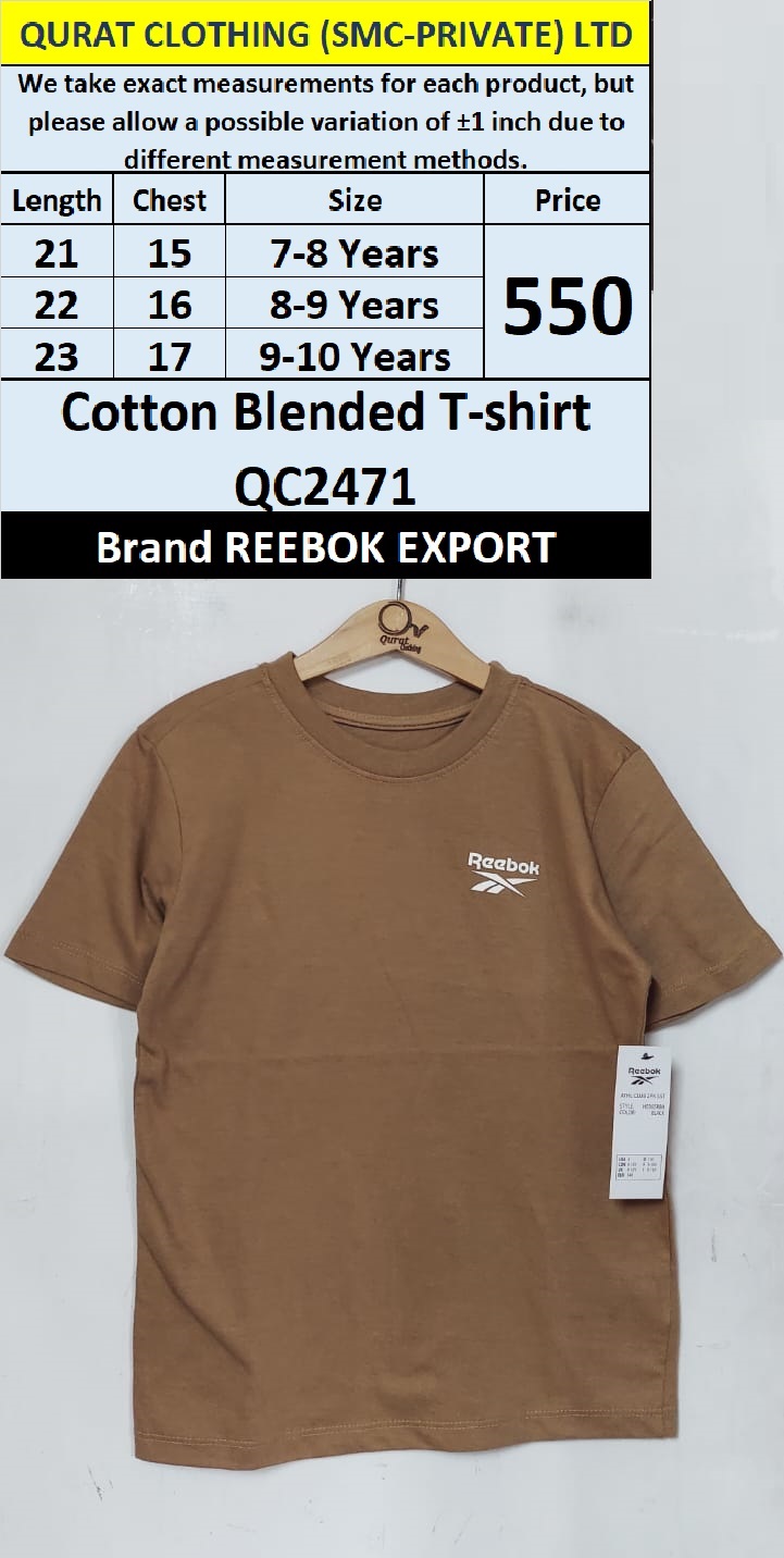 Reebok Brand Cotton Blended T-shirt QC2471 Export Product