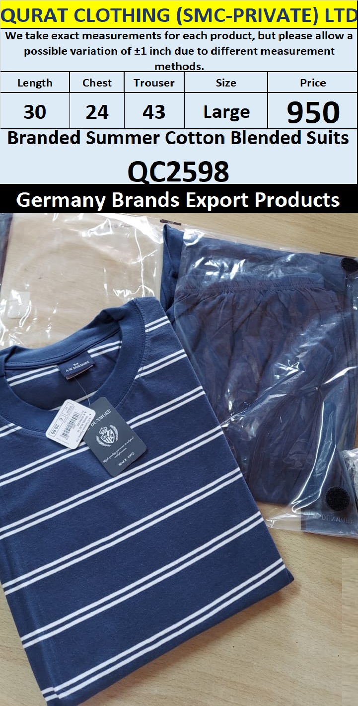 International Brands Summer Cotton Blended Suits Export Germany QC2598