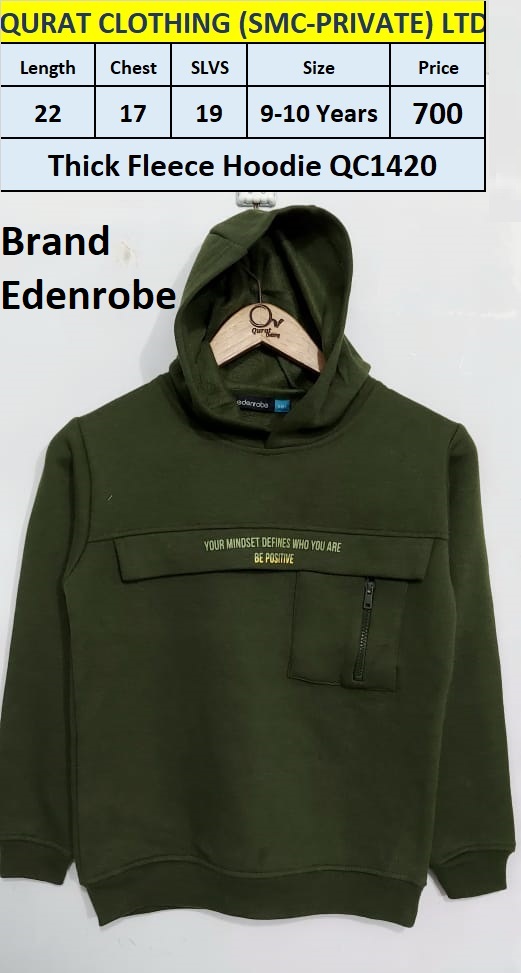 Edenrobe Brand Thick Fleece Hoodie QC1420
