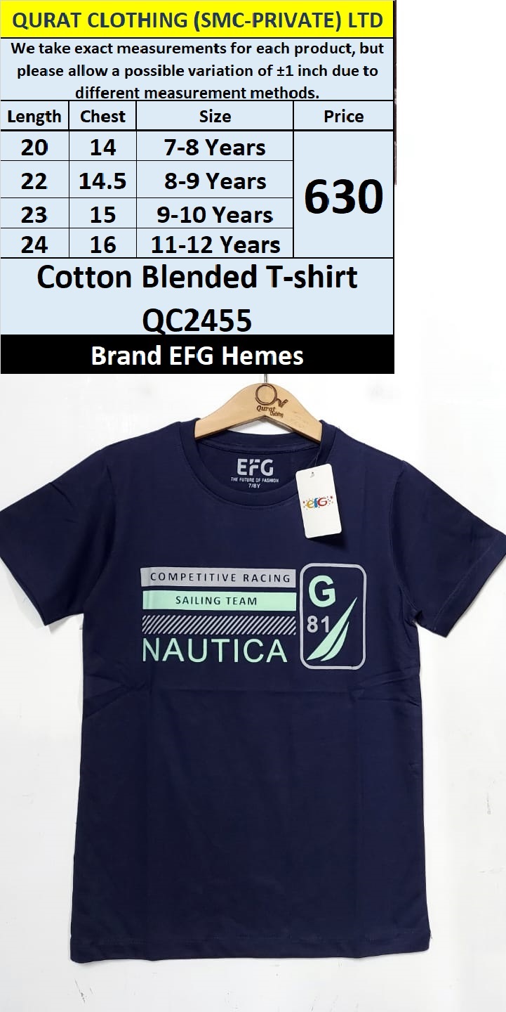 EFG Hemes Brand Cotton Blended T-shirt QC2455