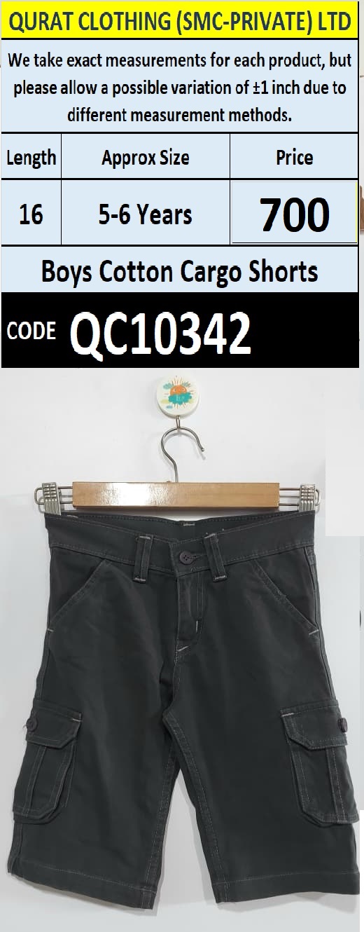 Cotton Cargo Shorts with Multi Pockets – Premium Export Quality - QC10342