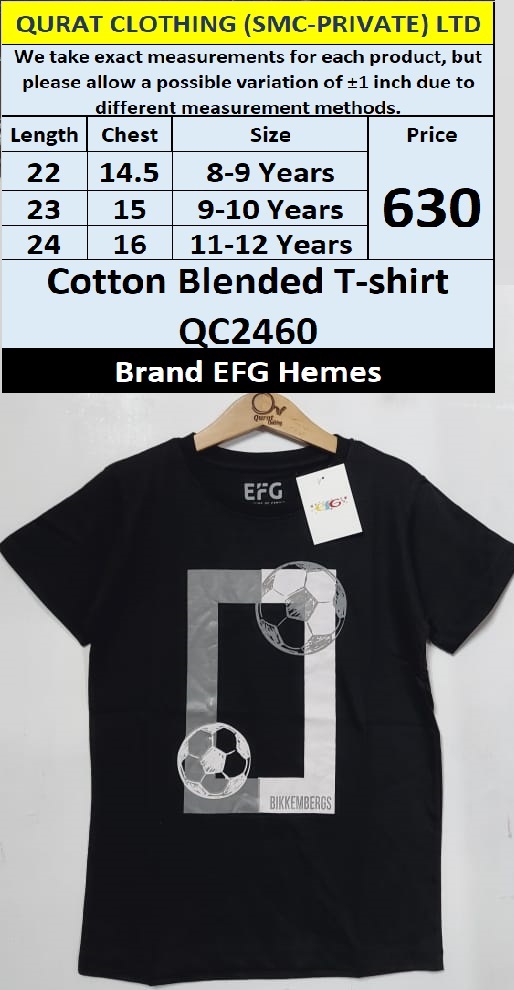 EFG Hemes Brand Cotton Blended T-shirt QC2460