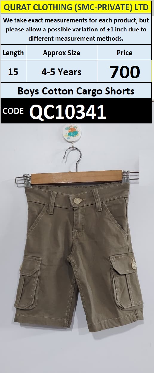 Cotton Cargo Shorts with Multi Pockets – Premium Export Quality - QC10341