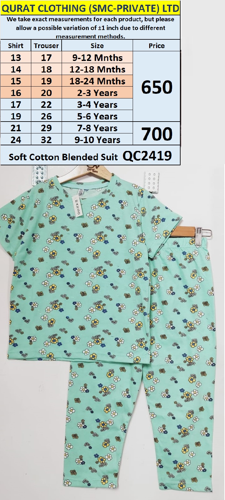Soft Cotton Blended Suit QC2419