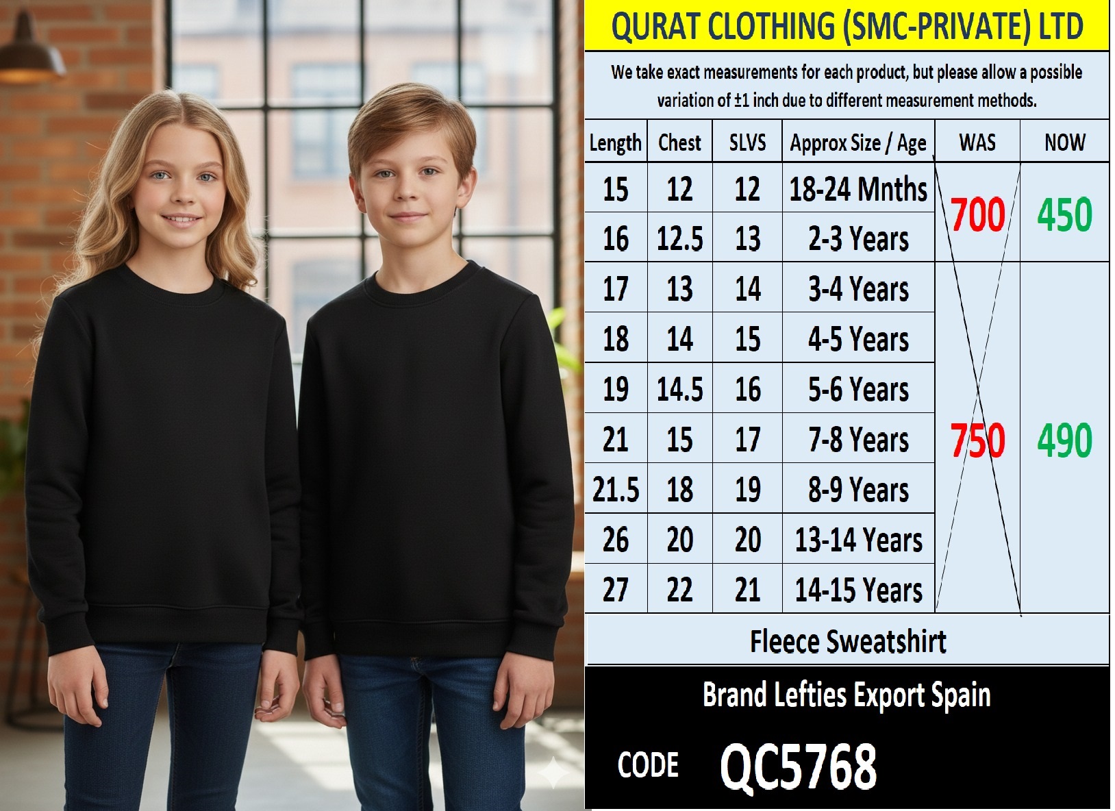 Lefties Brand Fleece Sweatshirt Export Europe - QC5768