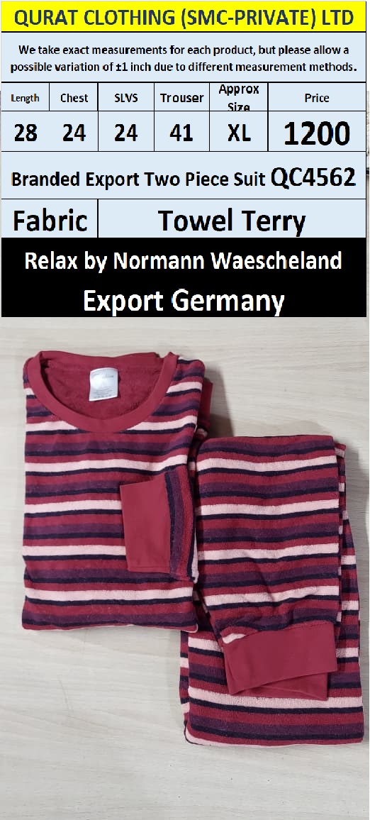 Relax by Normann Waescheland Branded Two Piece Suits QC4562 Export Germany