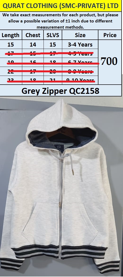 Grey Zipper QC2158