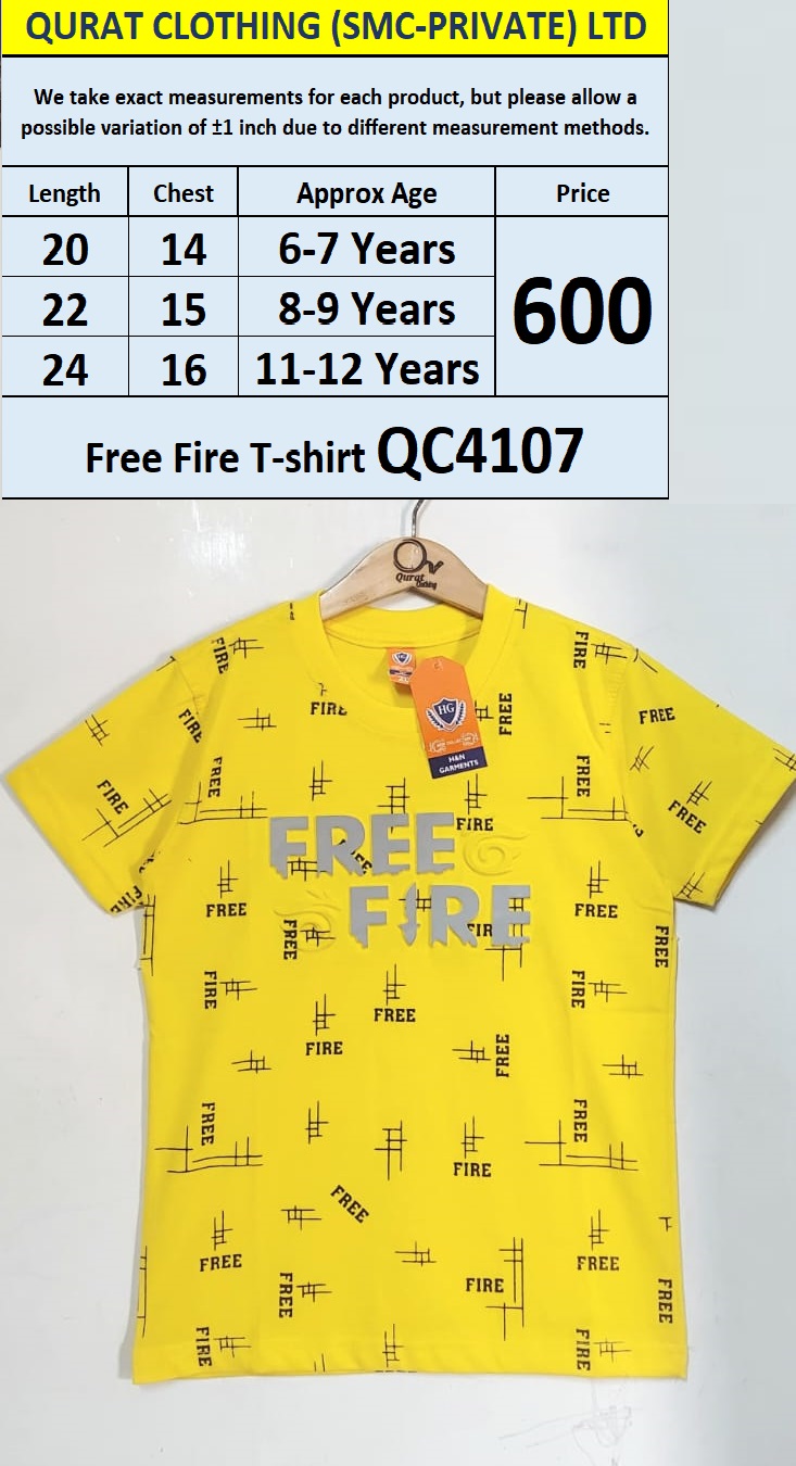 Free Fire Boys T-shirt QC4107