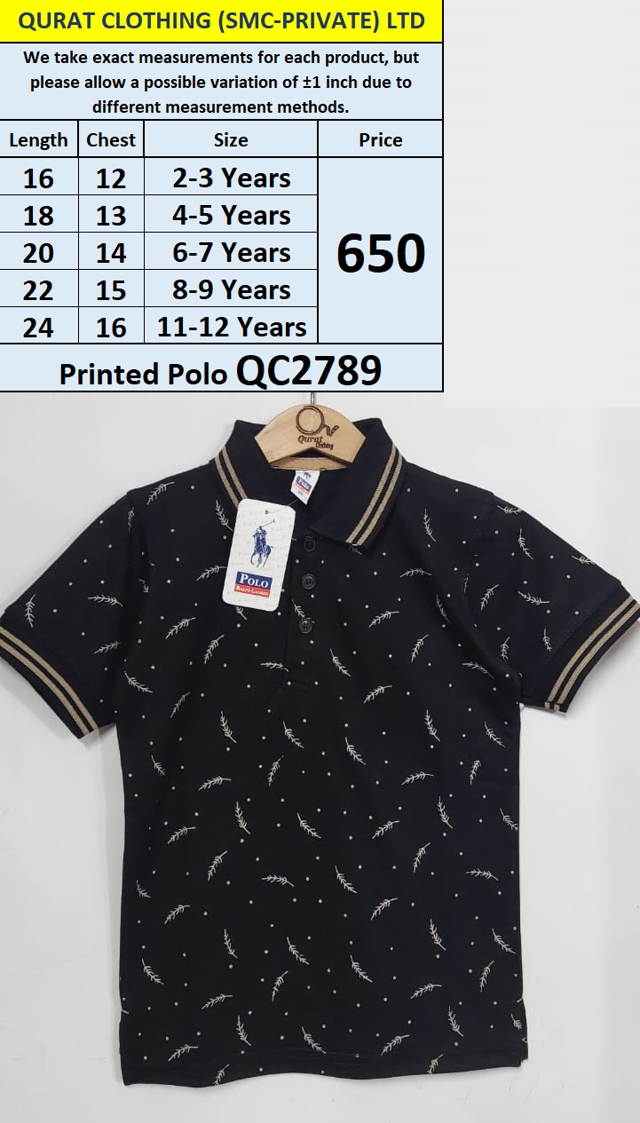 Printed Polo T-shirt QC2789