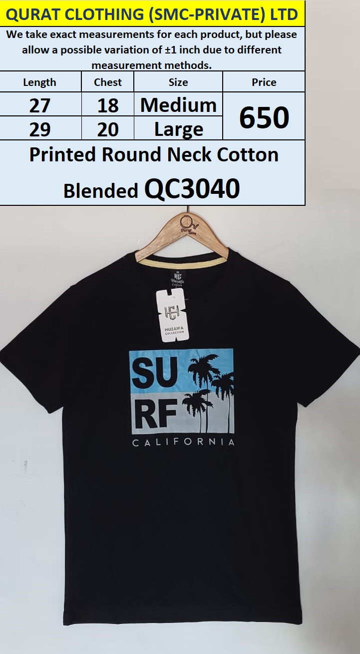 Sun Surf California Round Neck Cotton Blended T-shirt QC3040
