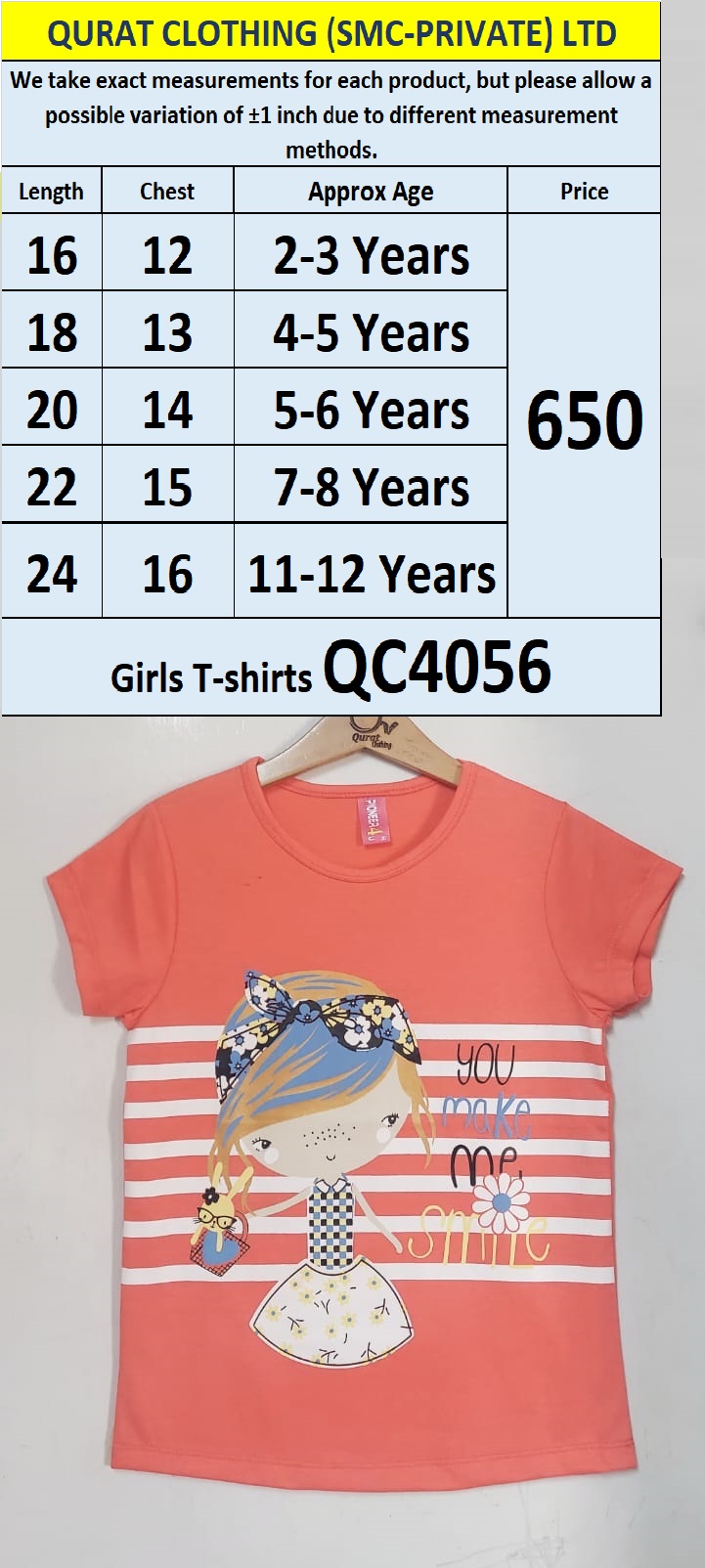 Girls T-shirts QC4056
