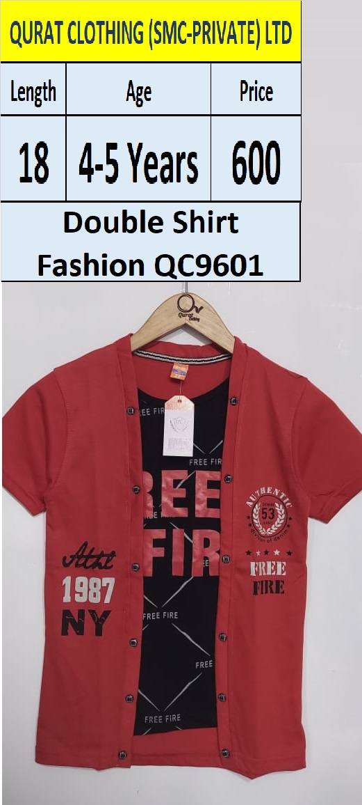 Red Double Shirt Fashion Free Fire QC9601