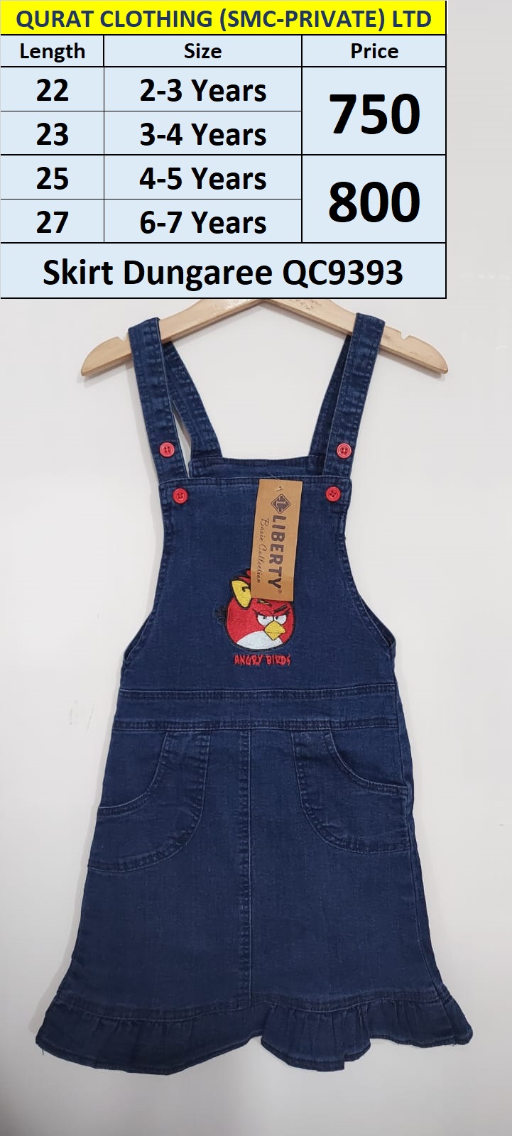 Angry Birl Skirt Dungaree / Romper QC9393 (Small Group)