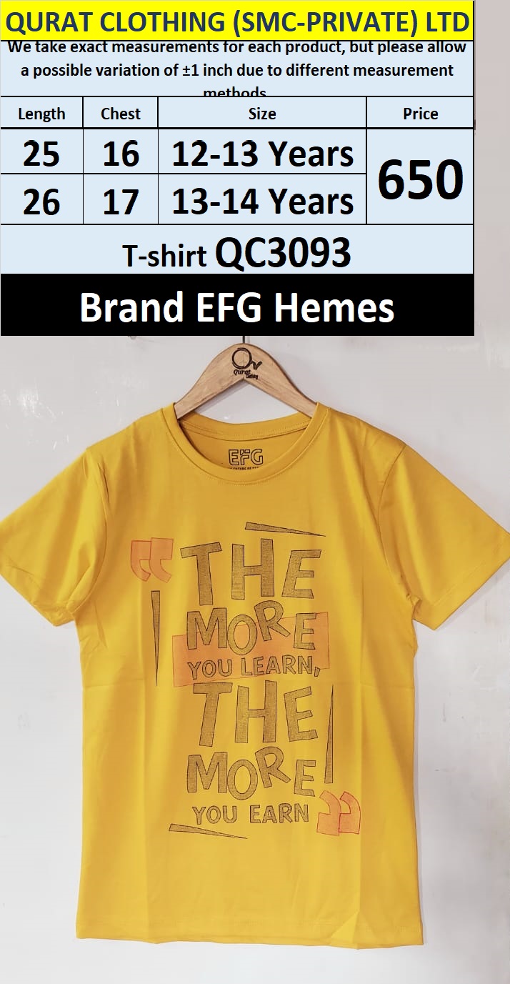 EFG Hemes Brand Cotton Blended T-shirt QC3093