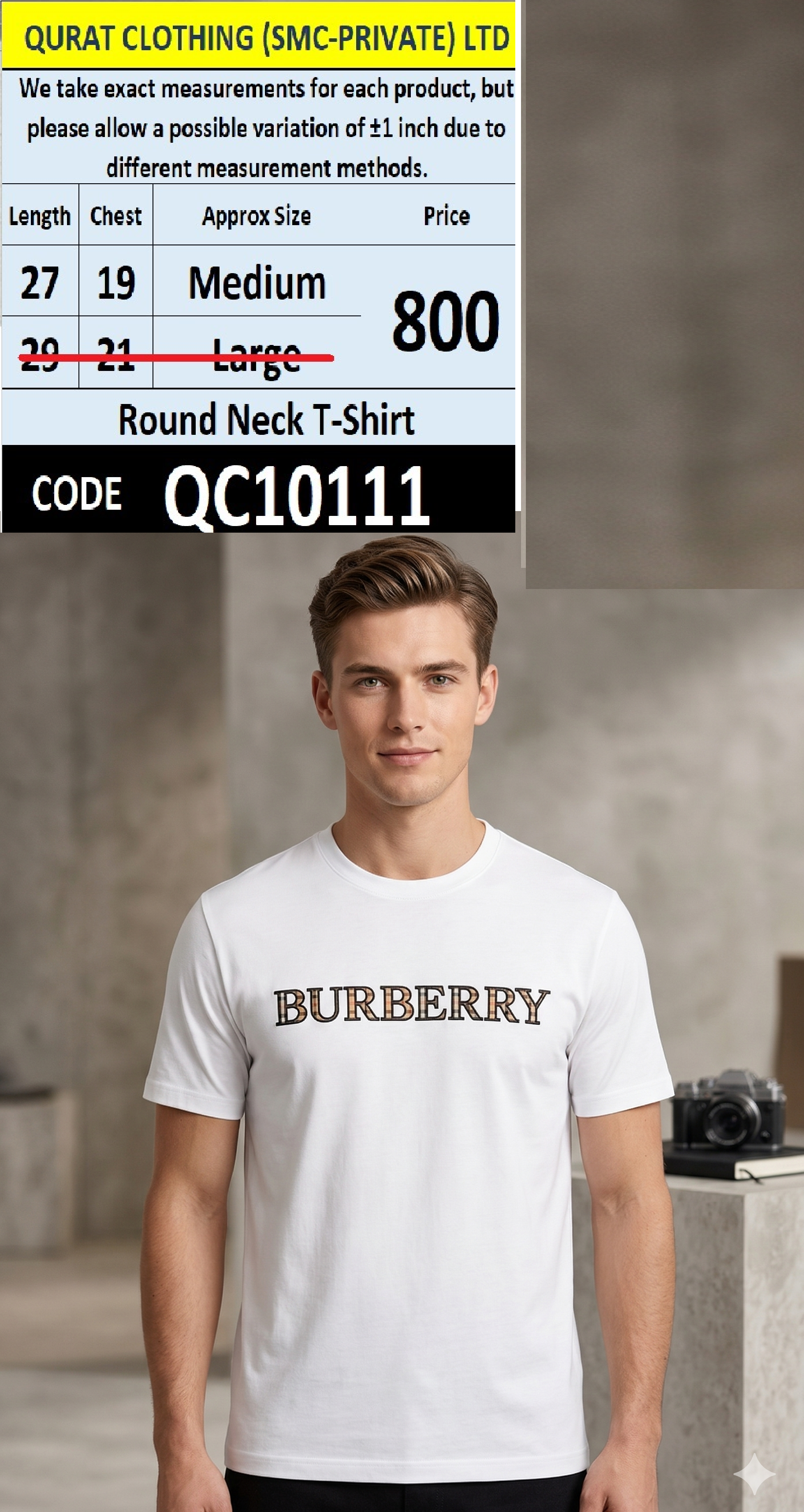 Round Neck Polo T-shirt - QC10111