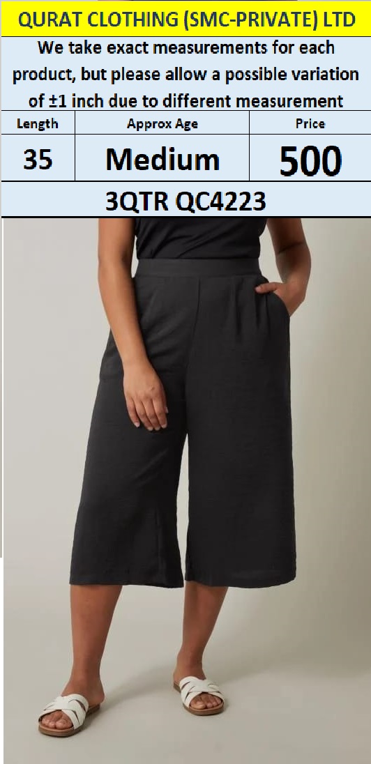 Branded 3 QTR Trouser QC4223