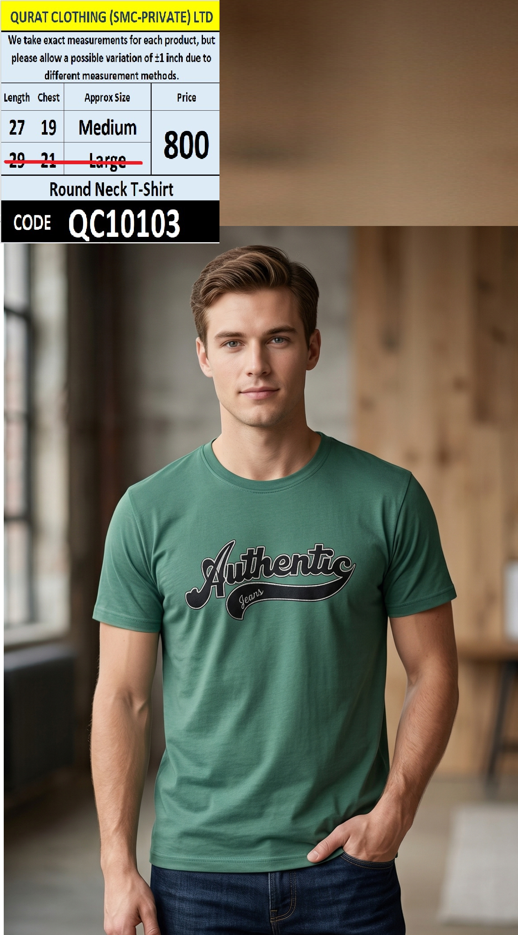 Round Neck Polo T-shirt - QC10103