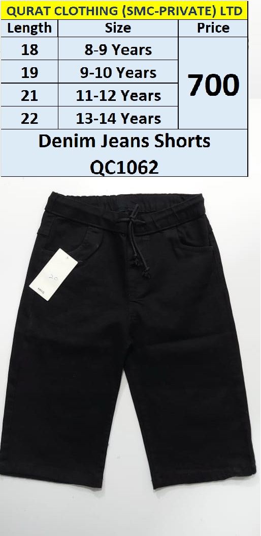 Pull-On Cargo Denim Jeans Shorts QC1062