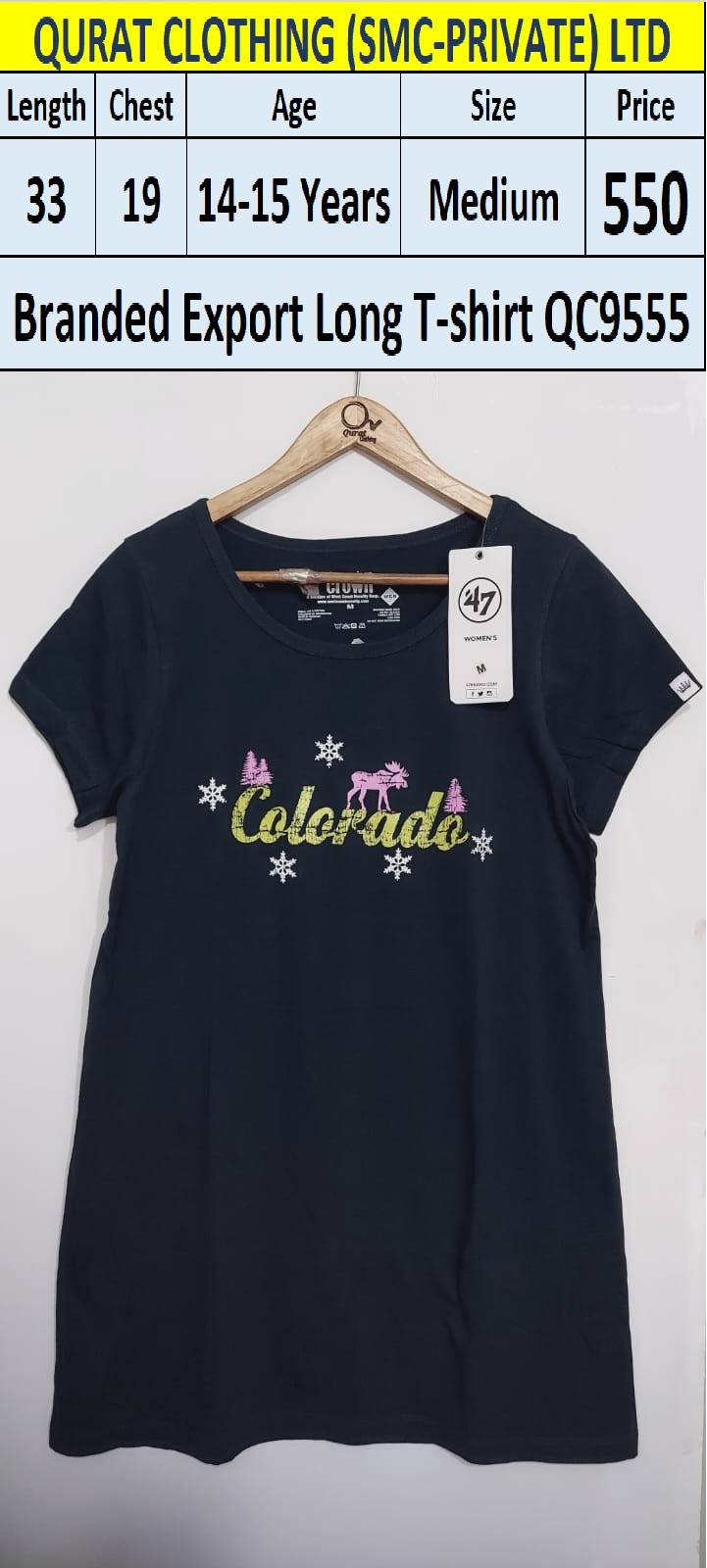 Export Branded Long T-Shirt (Colorado) QC9555