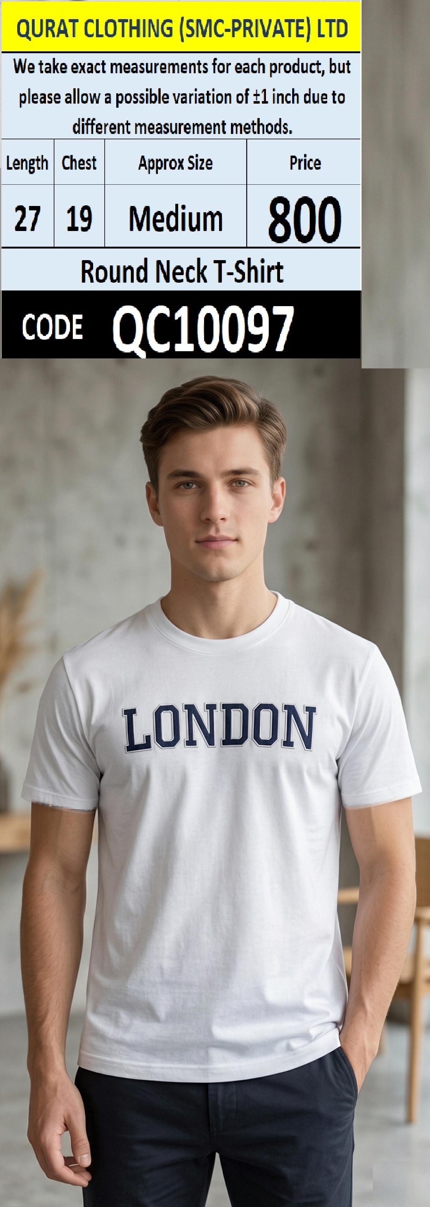 Round Neck Polo T-shirt - QC10097