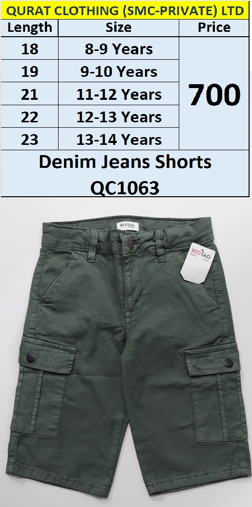 Branded Cargo Denim Export Shorts QC1063