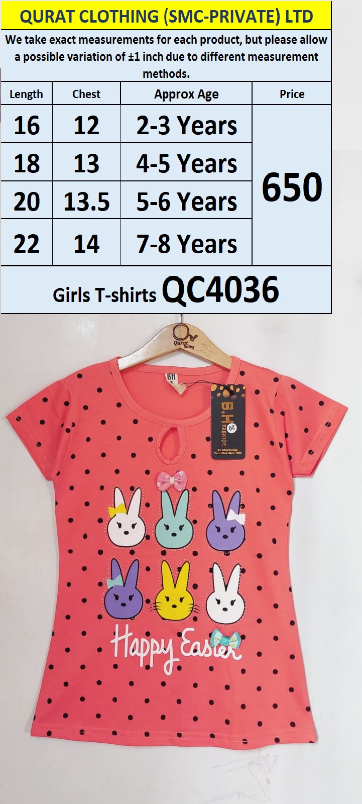 Girls T-shirts QC4036