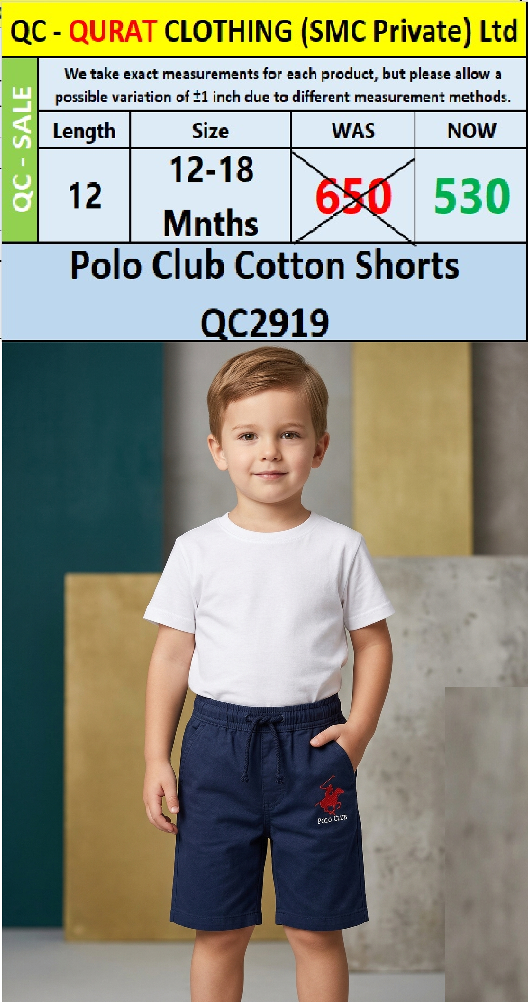 Polo Club Cotton Shorts QC2919