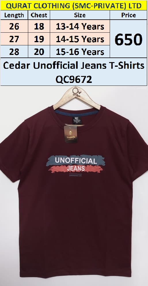 Cedar Unofficial Jean T-Shirts QC9672