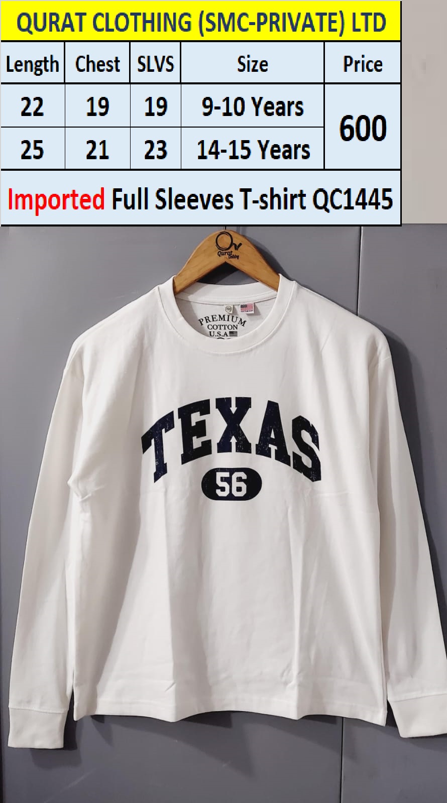 Branded Imported Texas T-shirt QC1445