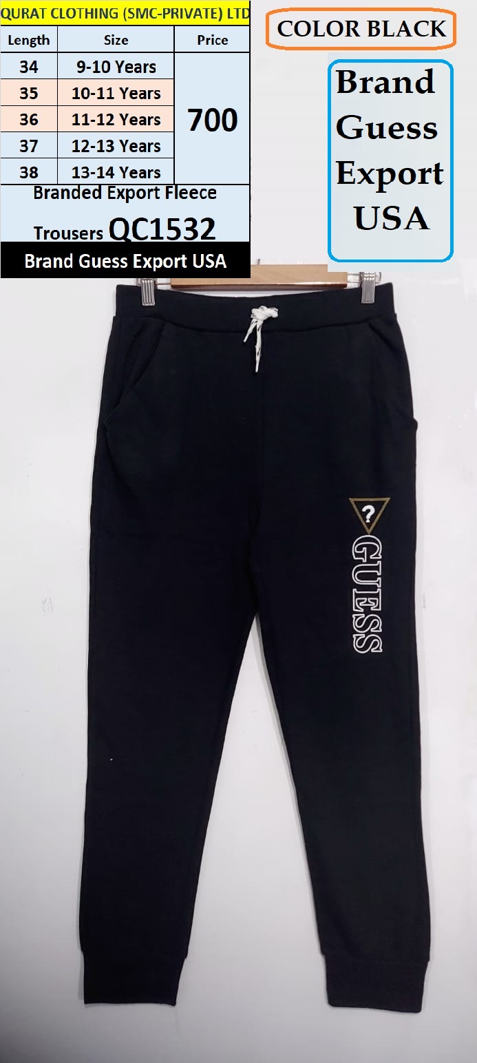 The Guess Brand Black Fleece Trouser QC1532 Export USA
