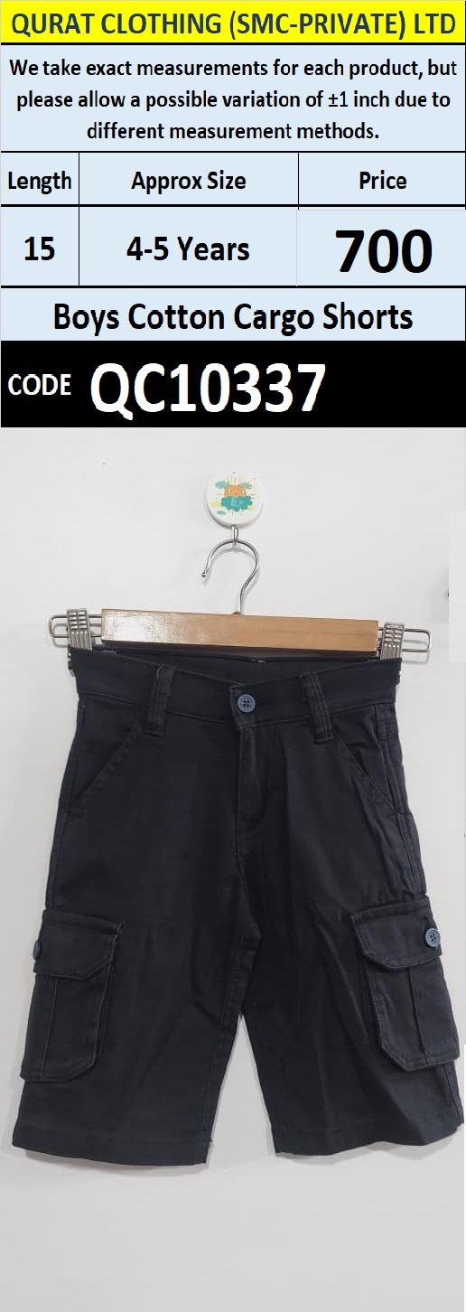Cotton Cargo Shorts with Multi Pockets – Premium Export Quality - QC10337