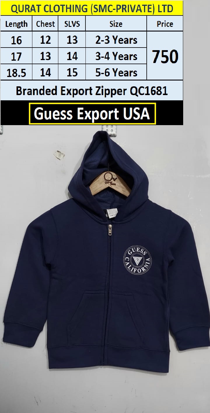 Guess Brand Export Zipper QC1681 Export USA 