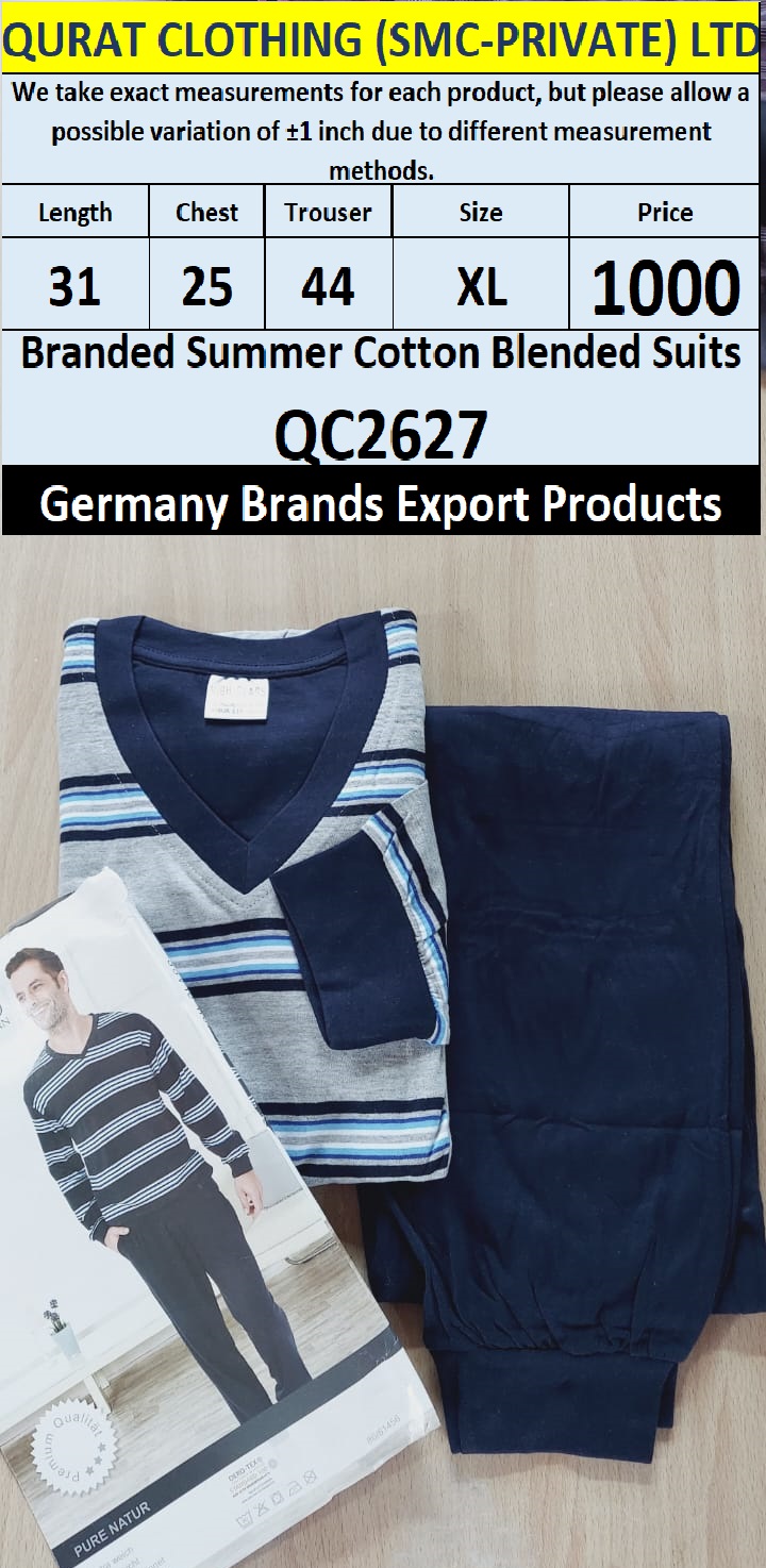 International Brands Summer Cotton Blended Suits Export Germany QC2627