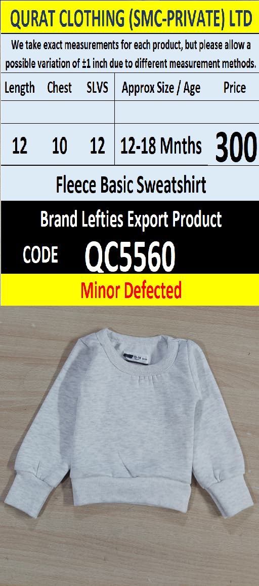 Brand Lefties Fleece Sweatshirt Export Europe or USA (Minor Defected Product) - QC5560