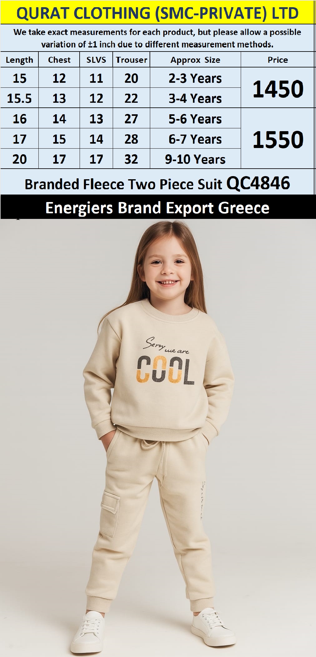 Energiers Brand Fleece Two Piece Suits QC4846 - Export Greece