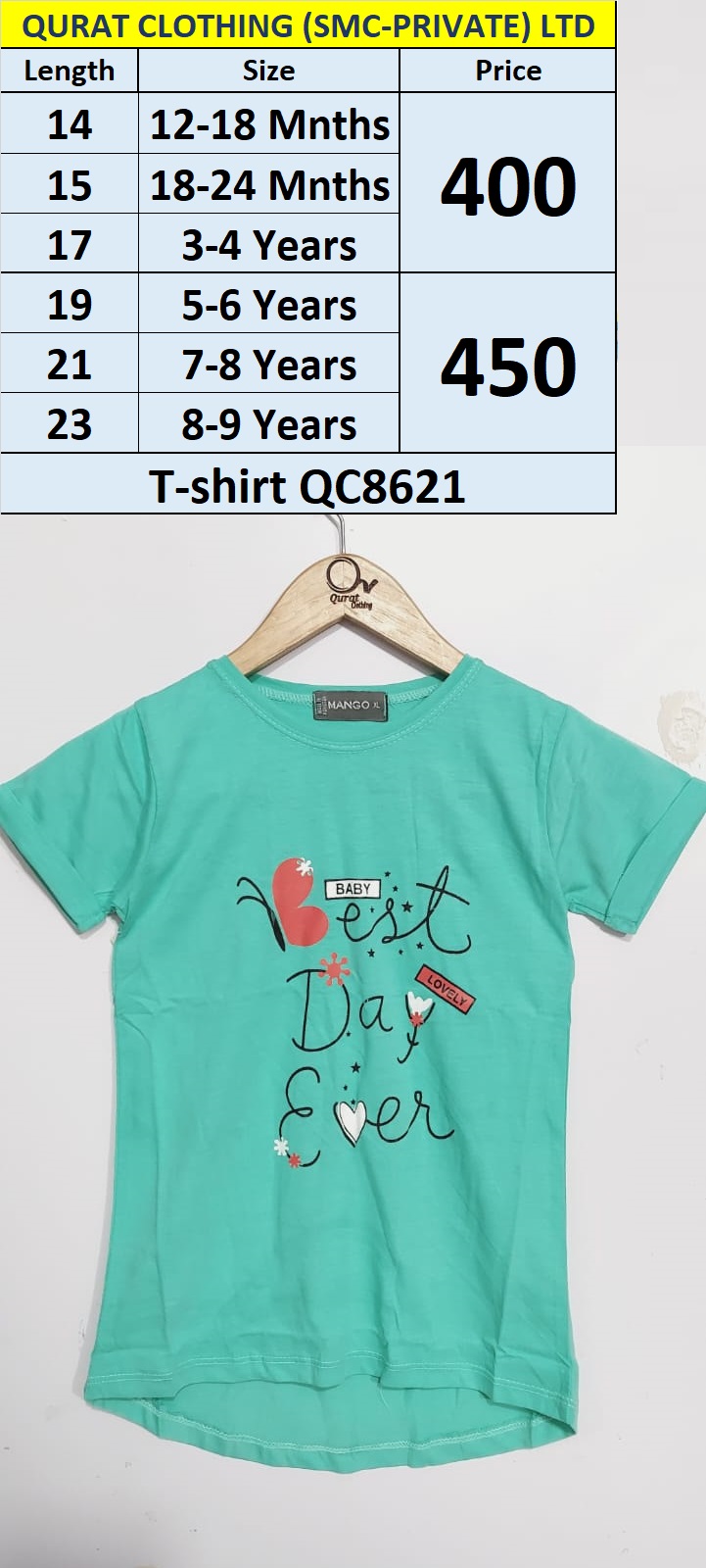 Baby Best day Ever Print Top QC8621 (PD)