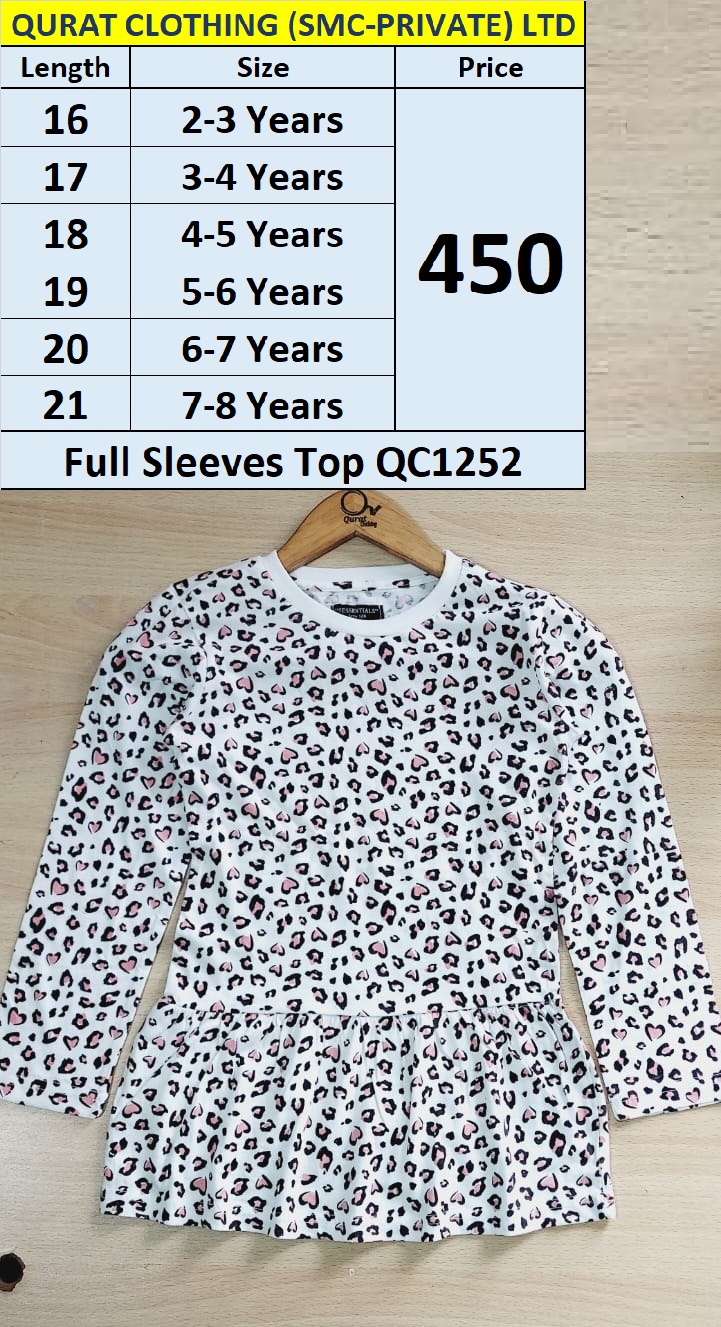 Branded Leopard Print Full Sleeves Top QC1252