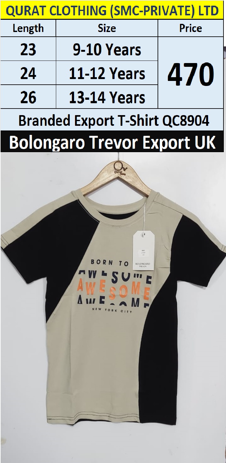 Bolongaro Trevor Branded T-Shirt QC8904 Export United Kingdom